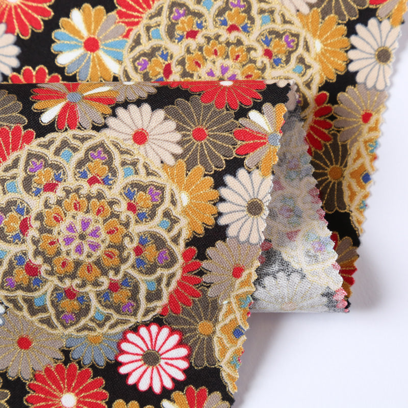 Arabesque Flowers Traditional Japanese Cotton Sheeting 2000-64