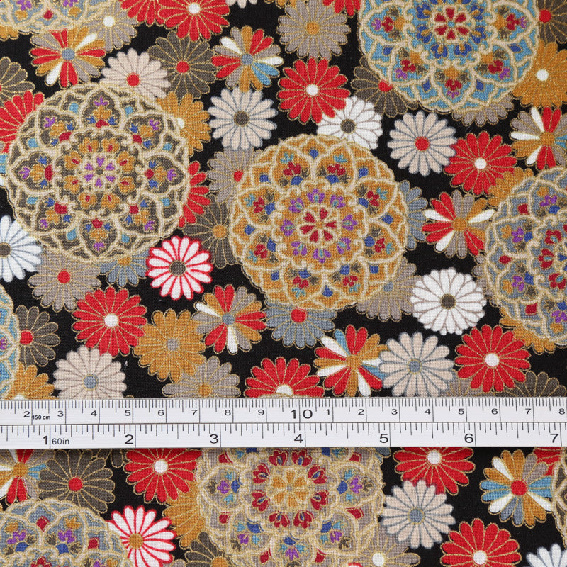 Arabesque Flowers Traditional Japanese Cotton Sheeting 2000-64