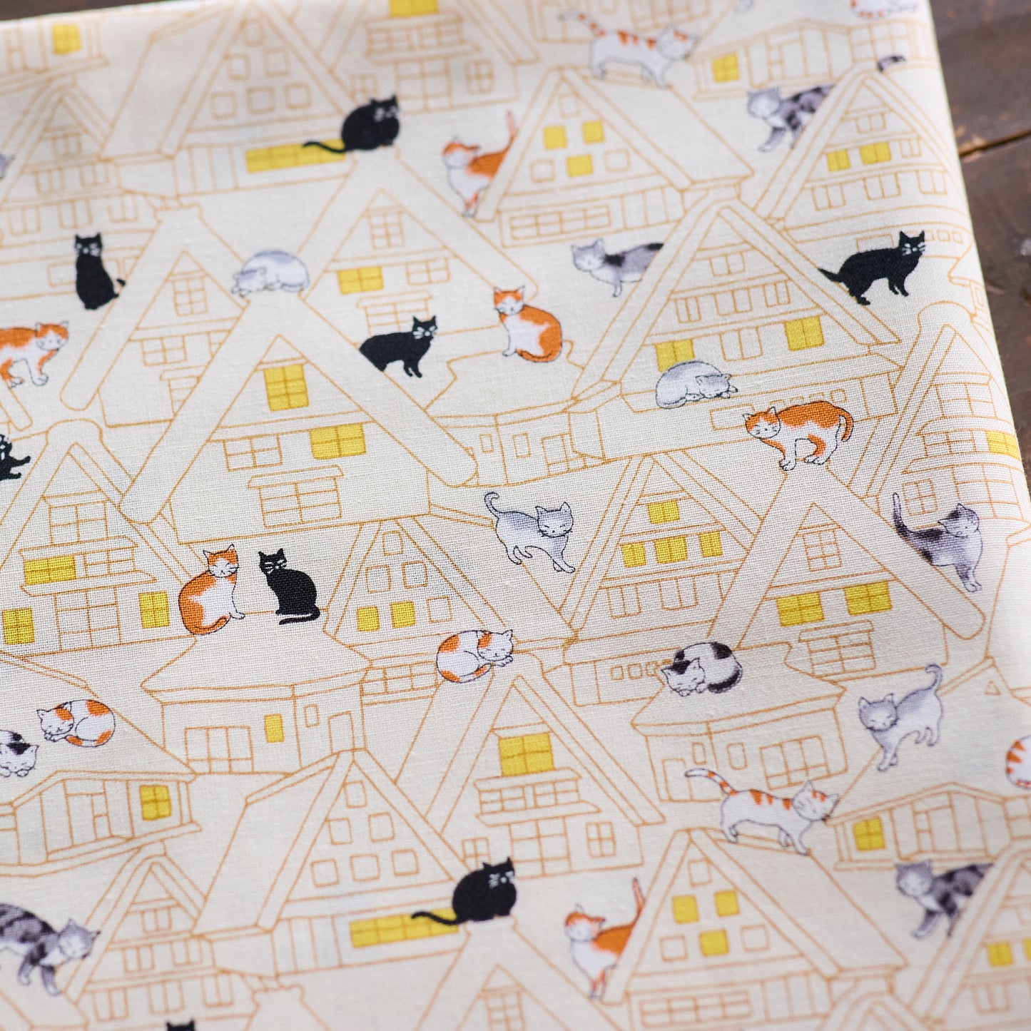 Westex Cats on Houses Cotton Sheeting
