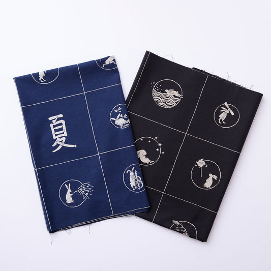 Rabbit Usagi Seasons Cotton Plain Weave