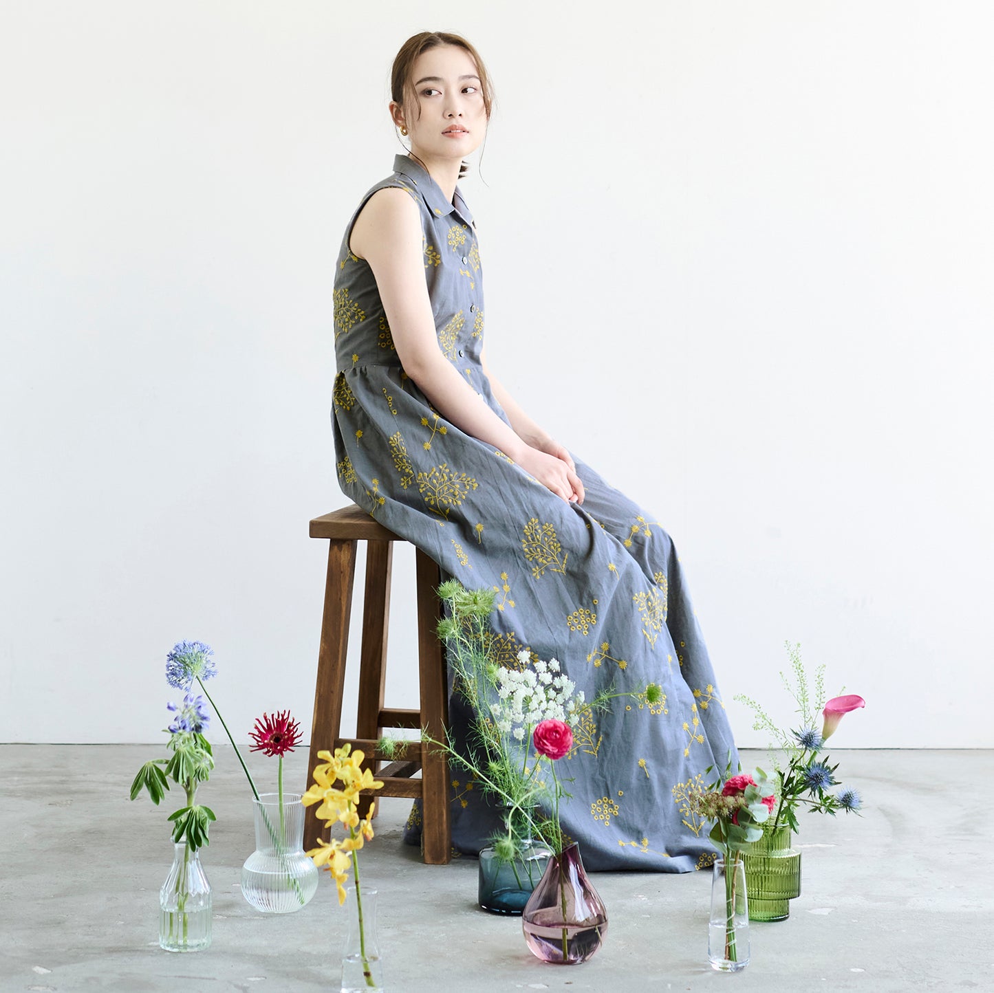 echino Botanical Cotton Linen Sheeting EKX-98020-20