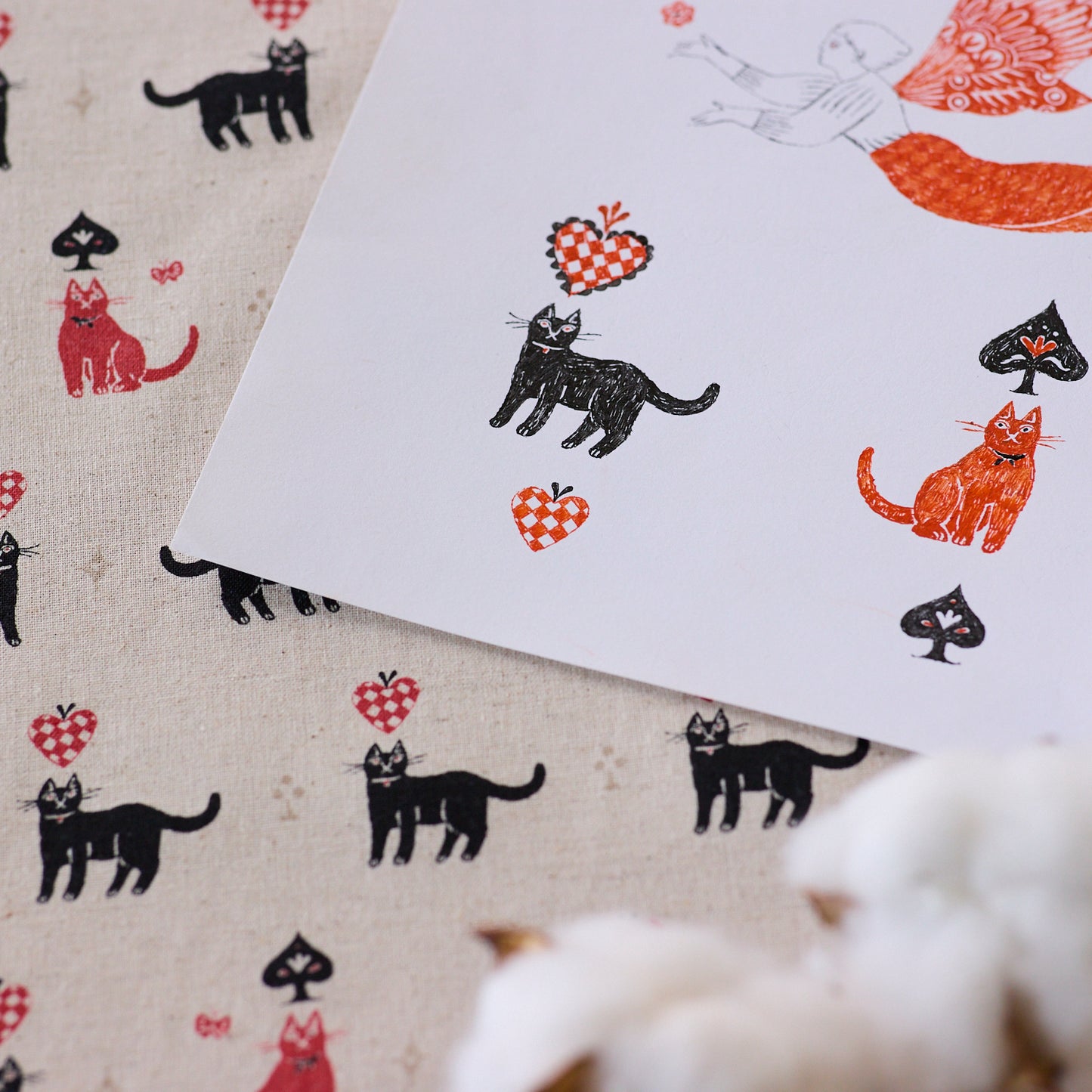 Sanae Sugimoto Cats Sheeting EGX-9220-1