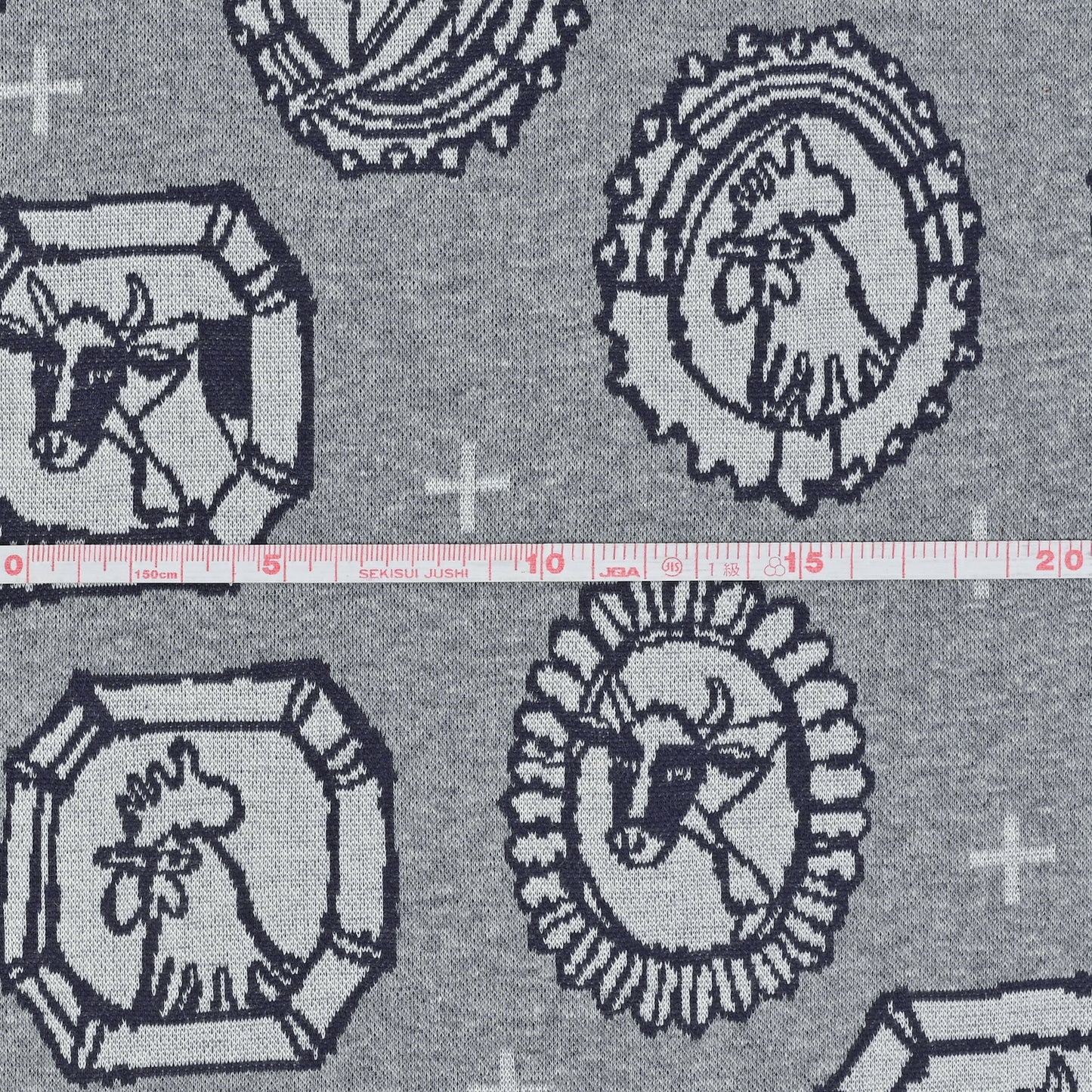 HAyU fabric Flame Animals Knit Jacquard EGX-7711-2