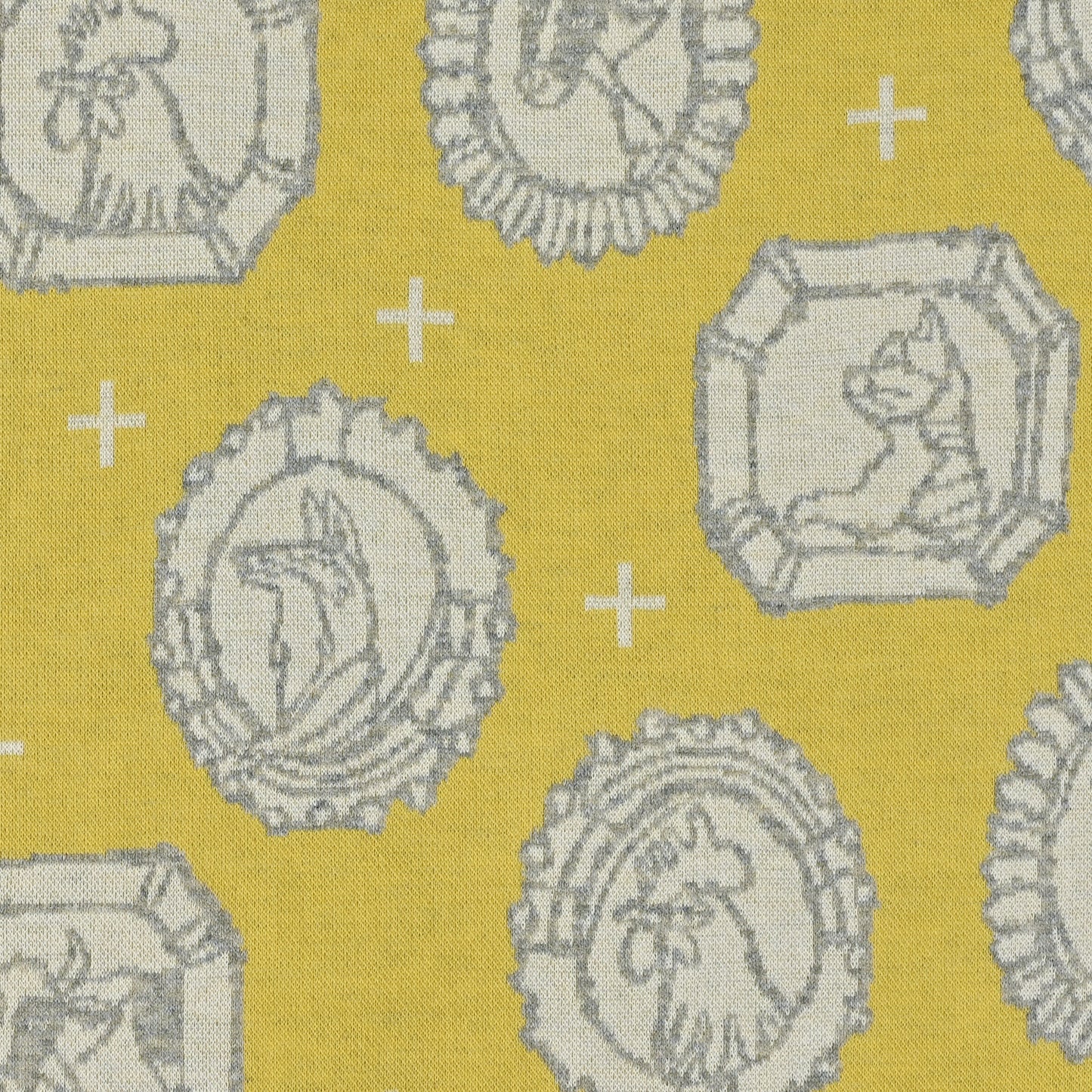 HAyU fabric Flame Animals Knit Jacquard EGX-7711-2