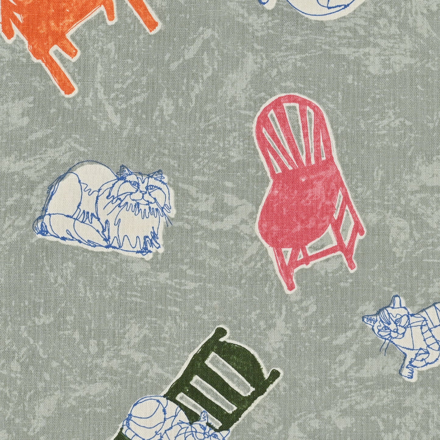 HAyU fabric CATLOAF Canvas EGX-7713-1