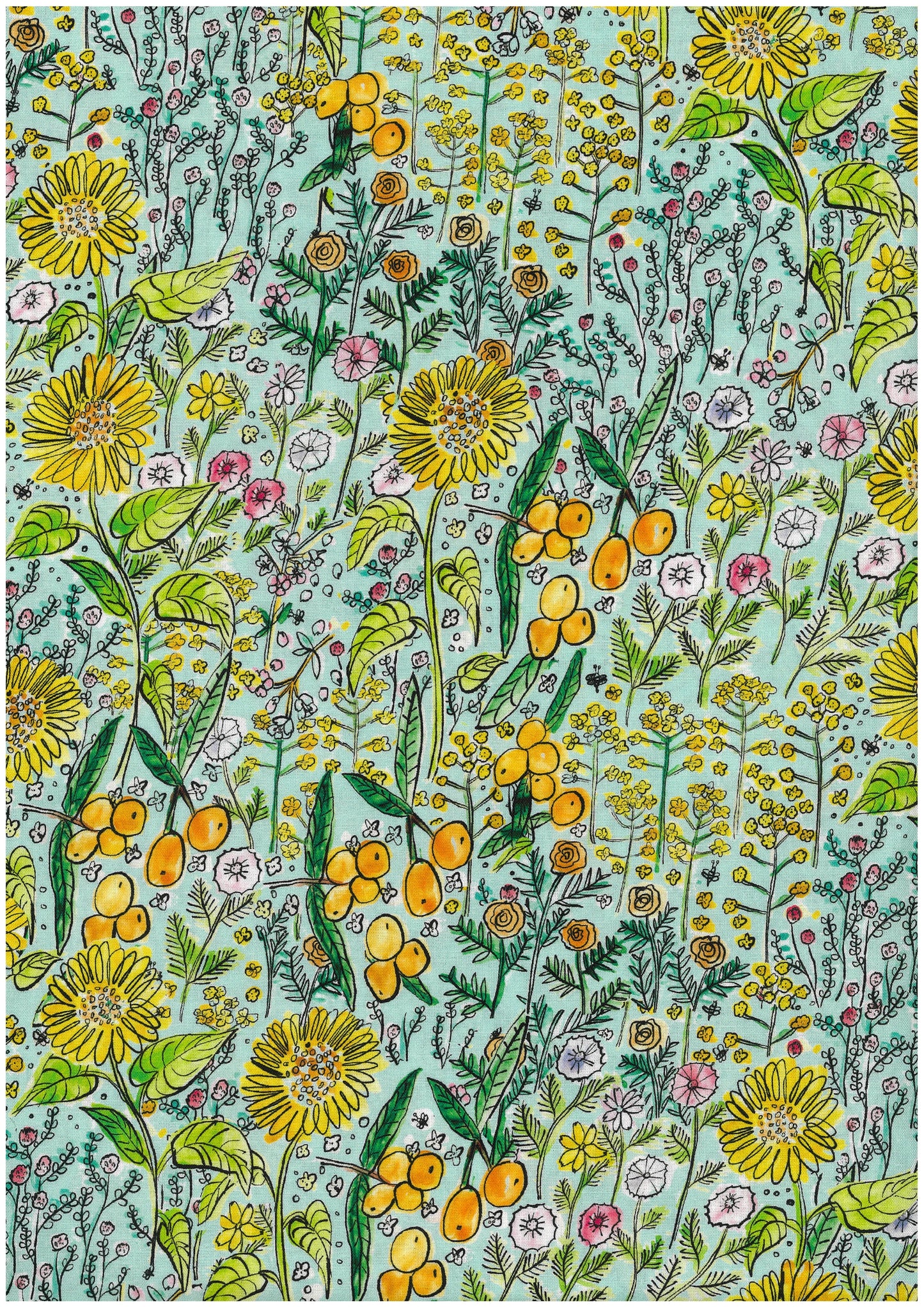 Paper Message Honey Flowers Sheeting EGXA-8006-3