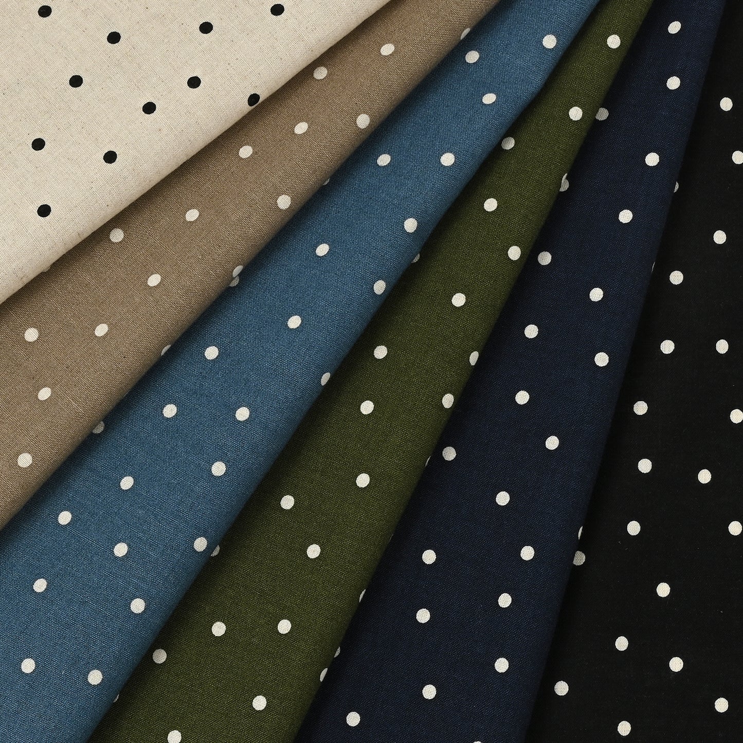 Small Polkadot Linen Blend Sheeting NQA-52320-322