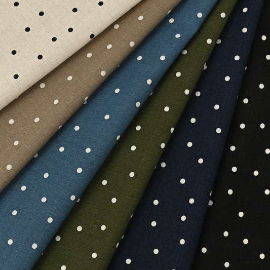 Small Polkadot Linen Blend Sheeting NQA-52320-322