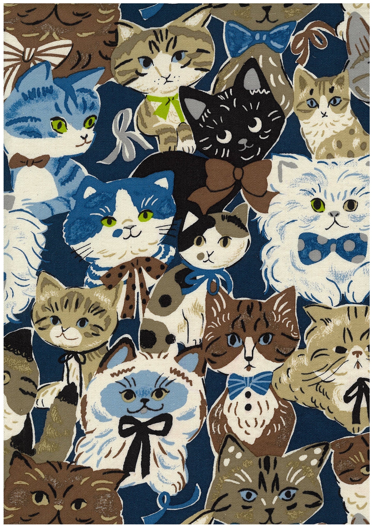 Powerful Animal Cats Retro Oxford YGA-76080-1