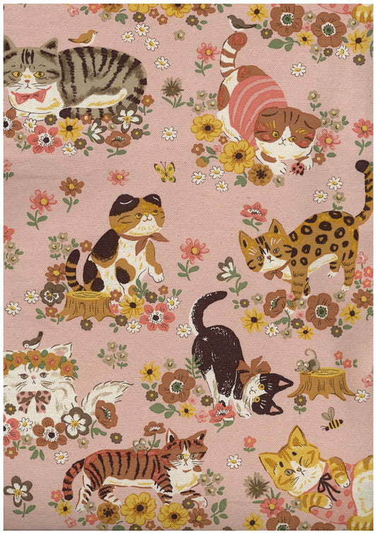 Powerful Animal Cats Garden YGA-81050-1 Oxford