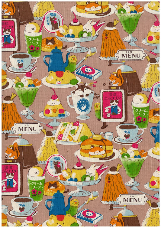 Delicious Animal Cafe Cotton Oxford YGA-86040-2