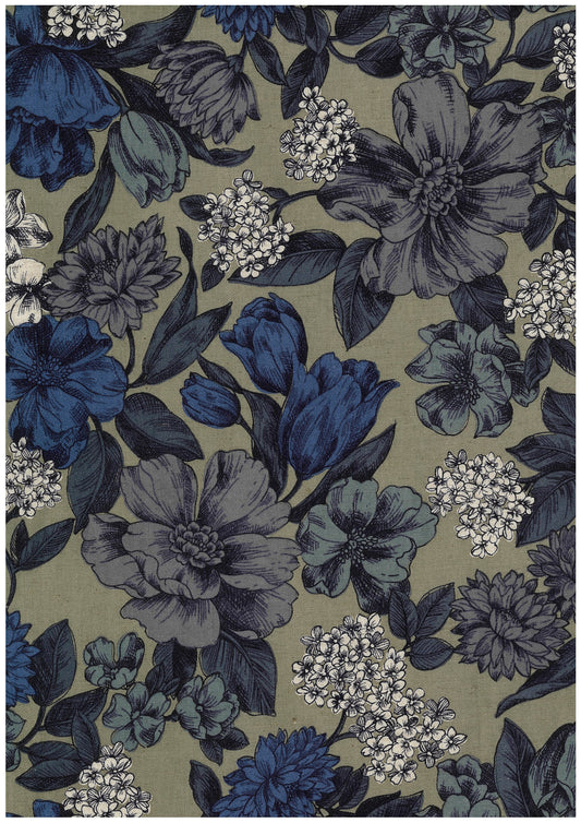 Natural Garden Cotton Linen Blend Sheeting YGA-86080-1