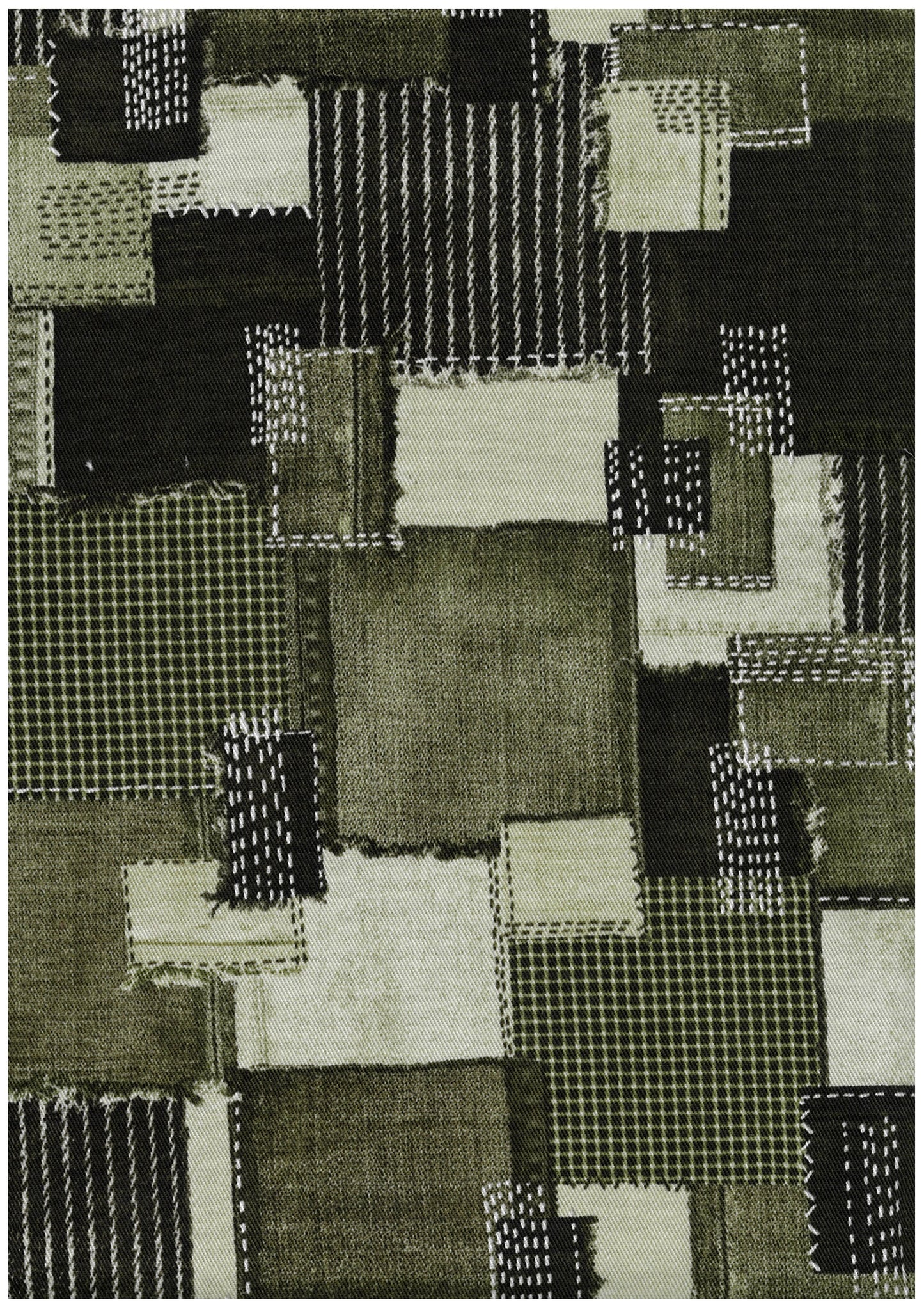 Denim Sashiko Look Cotton Twill YGA-89020-1