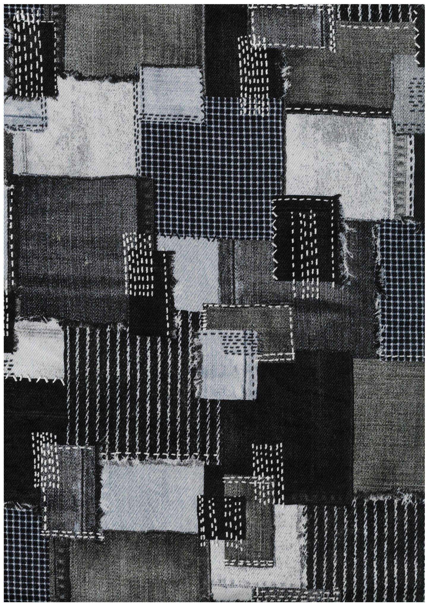 Denim Sashiko Look Cotton Twill YGA-89020-1