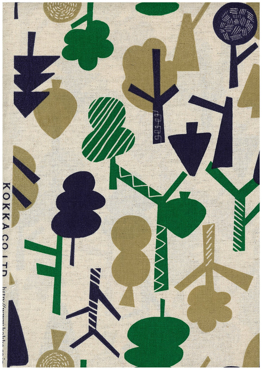 Scandinavian Style Forest Cotton Linen Blend Canvas YGA-89070-2