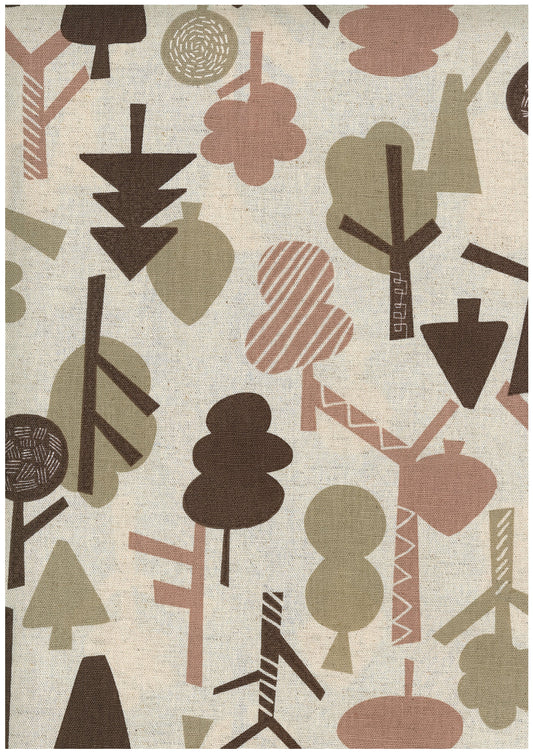 Scandinavian Style Forest Cotton Linen Blend Canvas YGA-89070-2