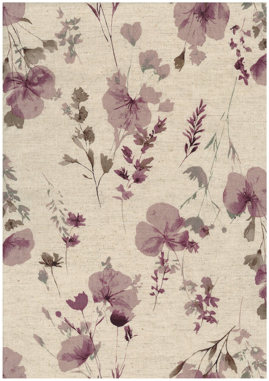 Natural Garden Cotton Linen Blend Sheeting YGA-89080-1