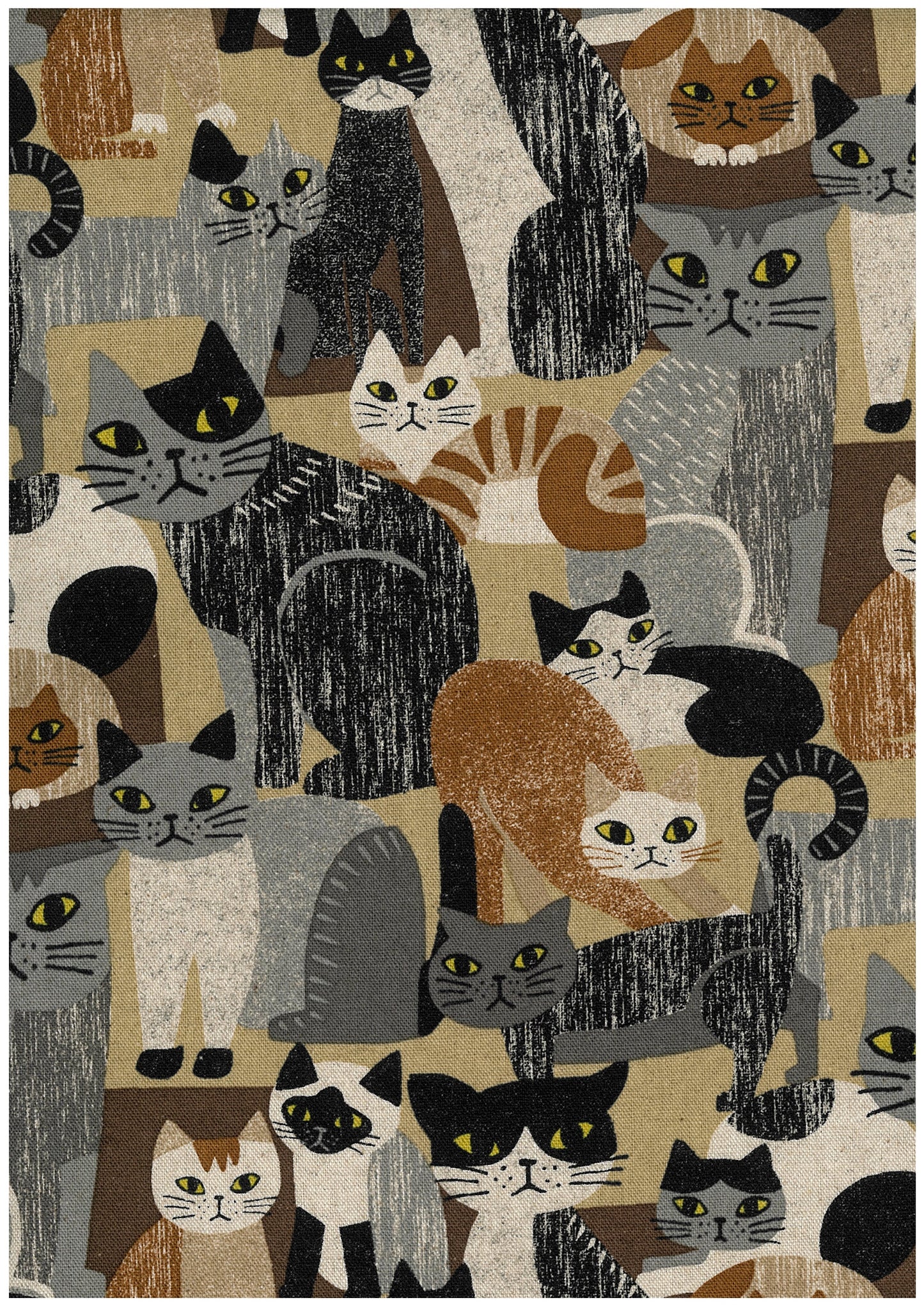 Art Animal Cotton Linen Blended Canvas YGA-91060-1