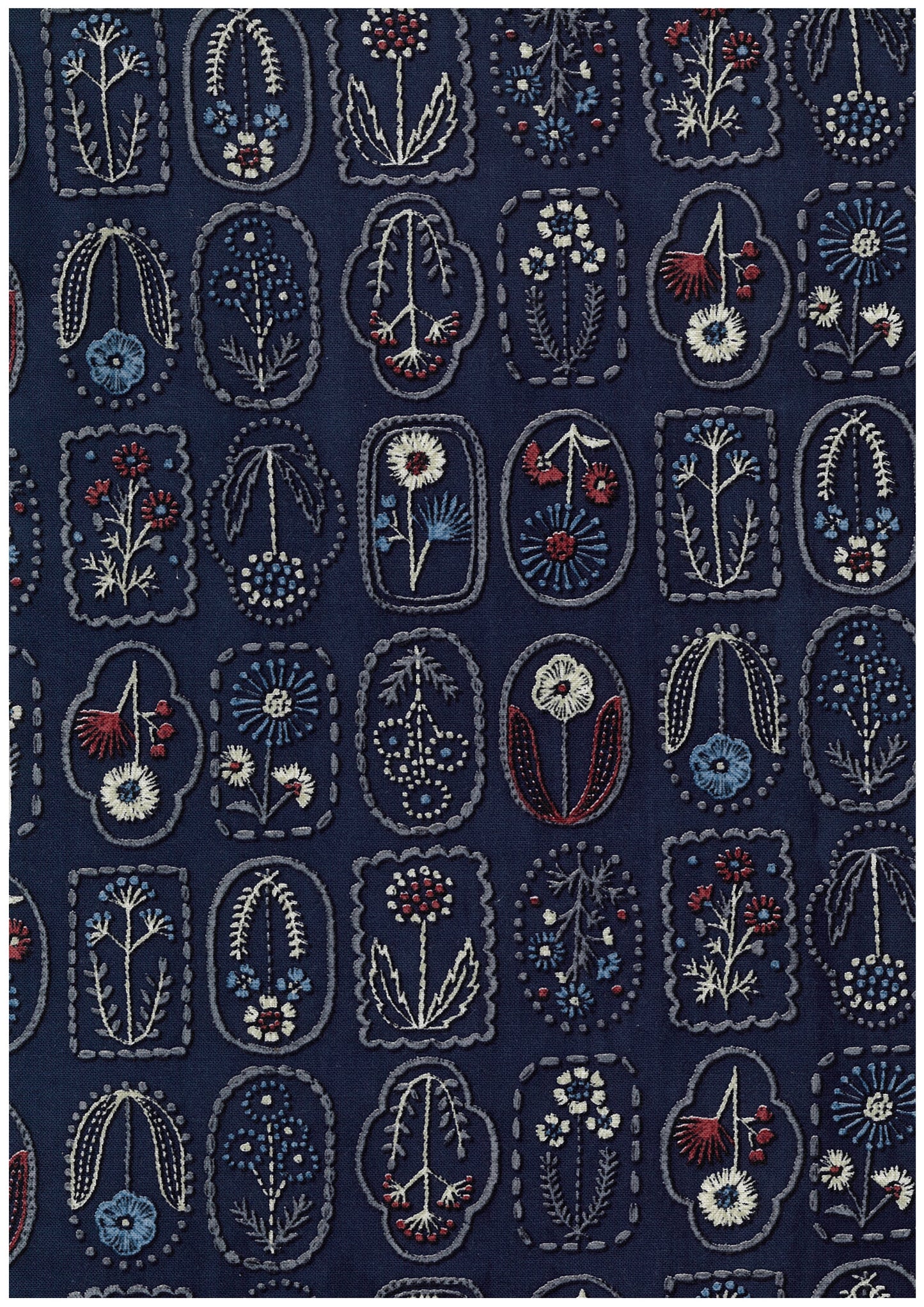 Embroidered-style Print Flower Cameo Sheeting YGA-96050-1