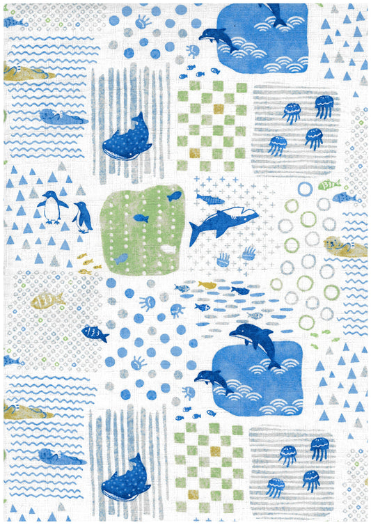 Iroha Sealife Friends Dobby Cloth YGA-96080-2
