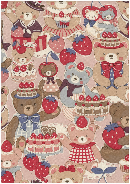 Powerful Animal Pretty Bears Cotton Oxford YGA-99010-1