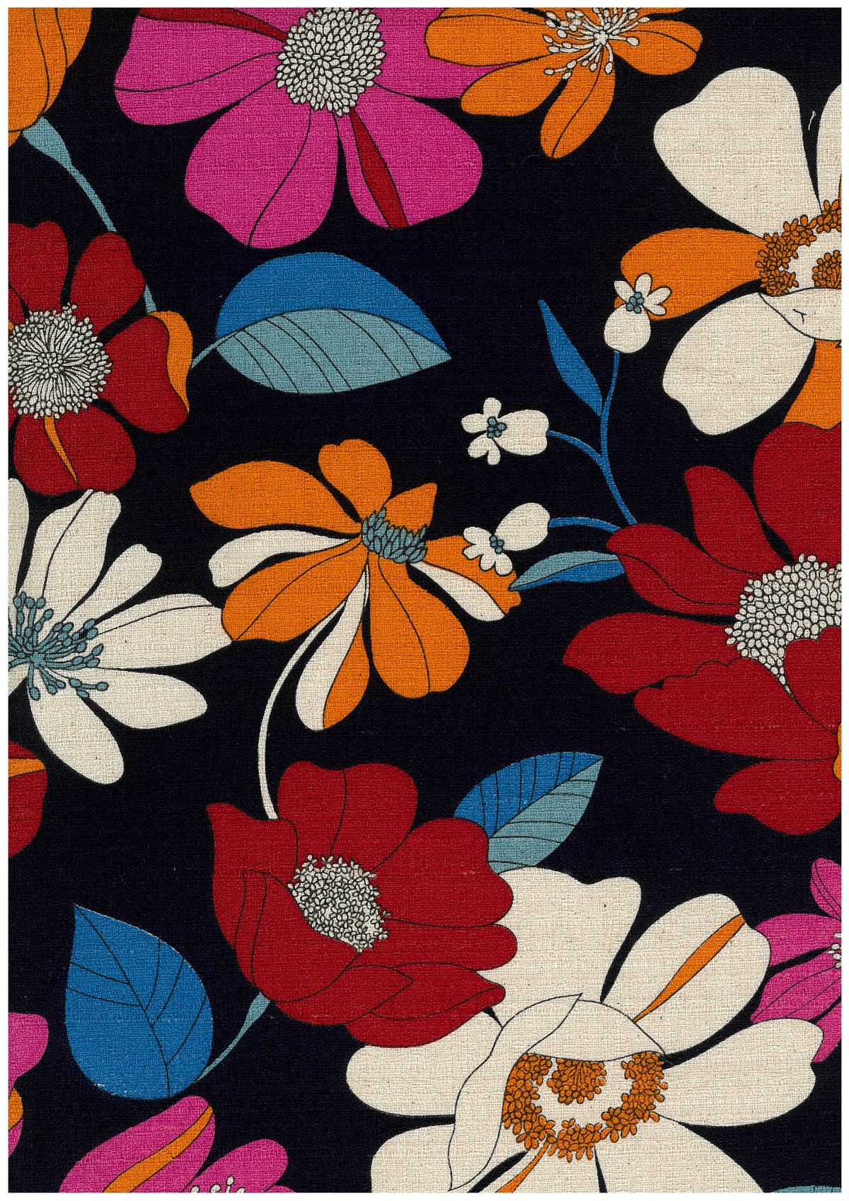 Jambo Flowers Cotton Dobby Cloth YGA-99040-2