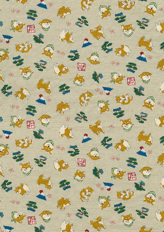 Funny Japan Shiba Inu Dobby Cloth YKA-31060-2