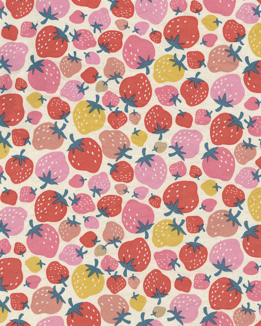 Retro Charm Strawberries Cotton Oxford YKA-36010-2