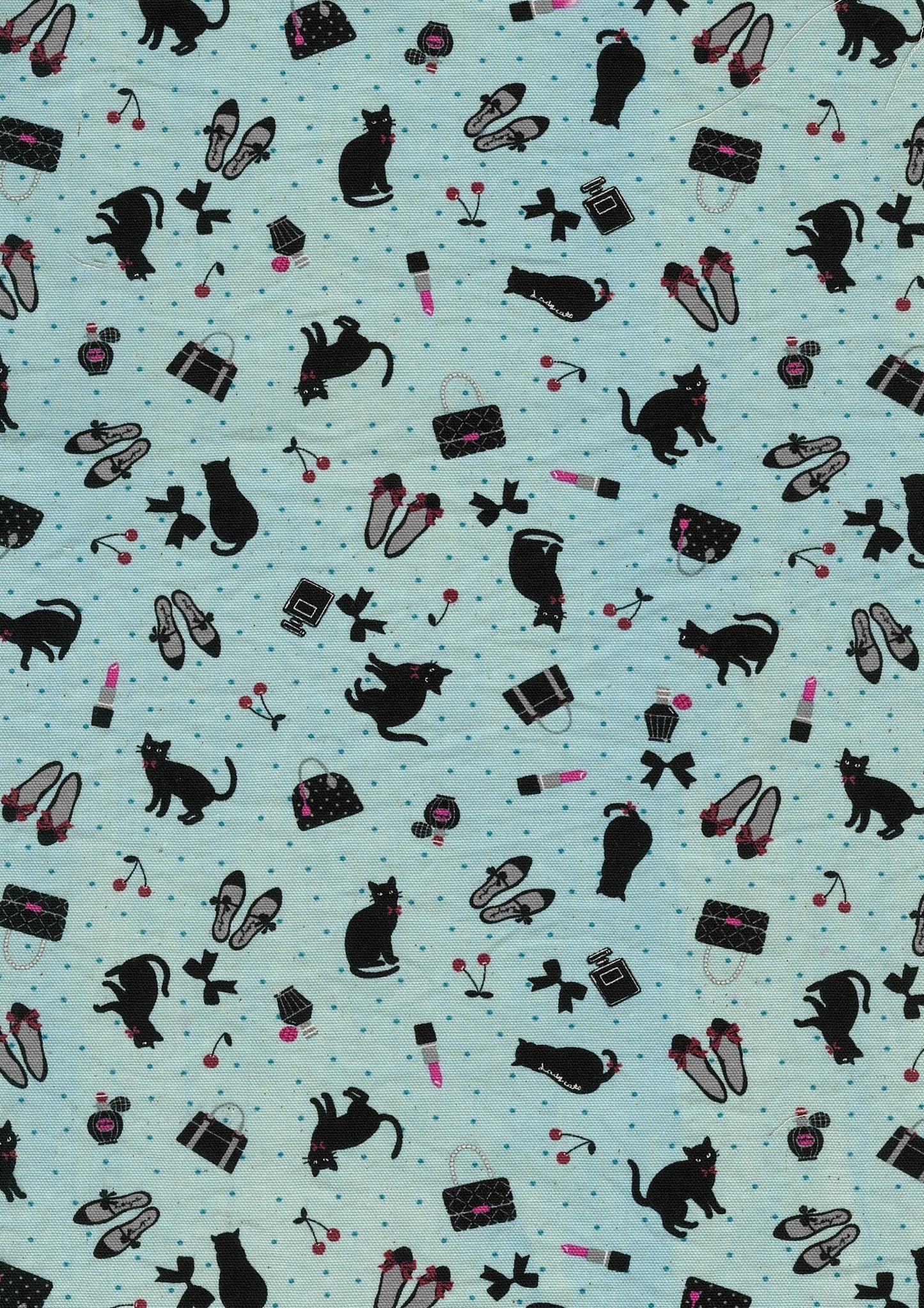 Cherry Bonbon Cats Cotton Oxford YKA-39020-2