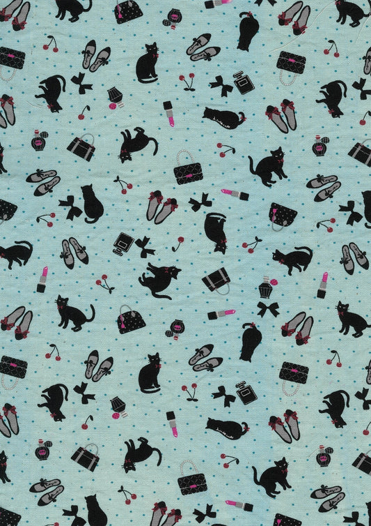 Cherry Bonbon Cats Cotton Oxford YKA-39020-2