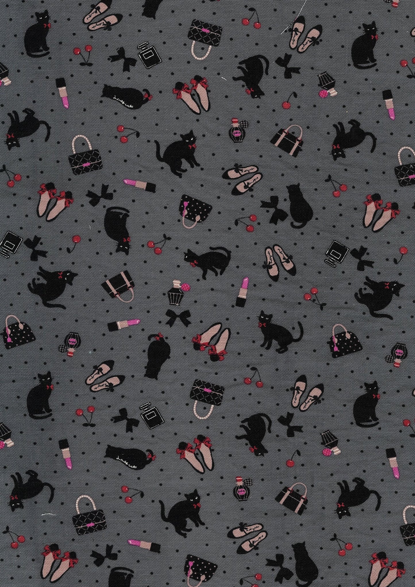 Cherry Bonbon Cats Cotton Oxford YKA-39020-2