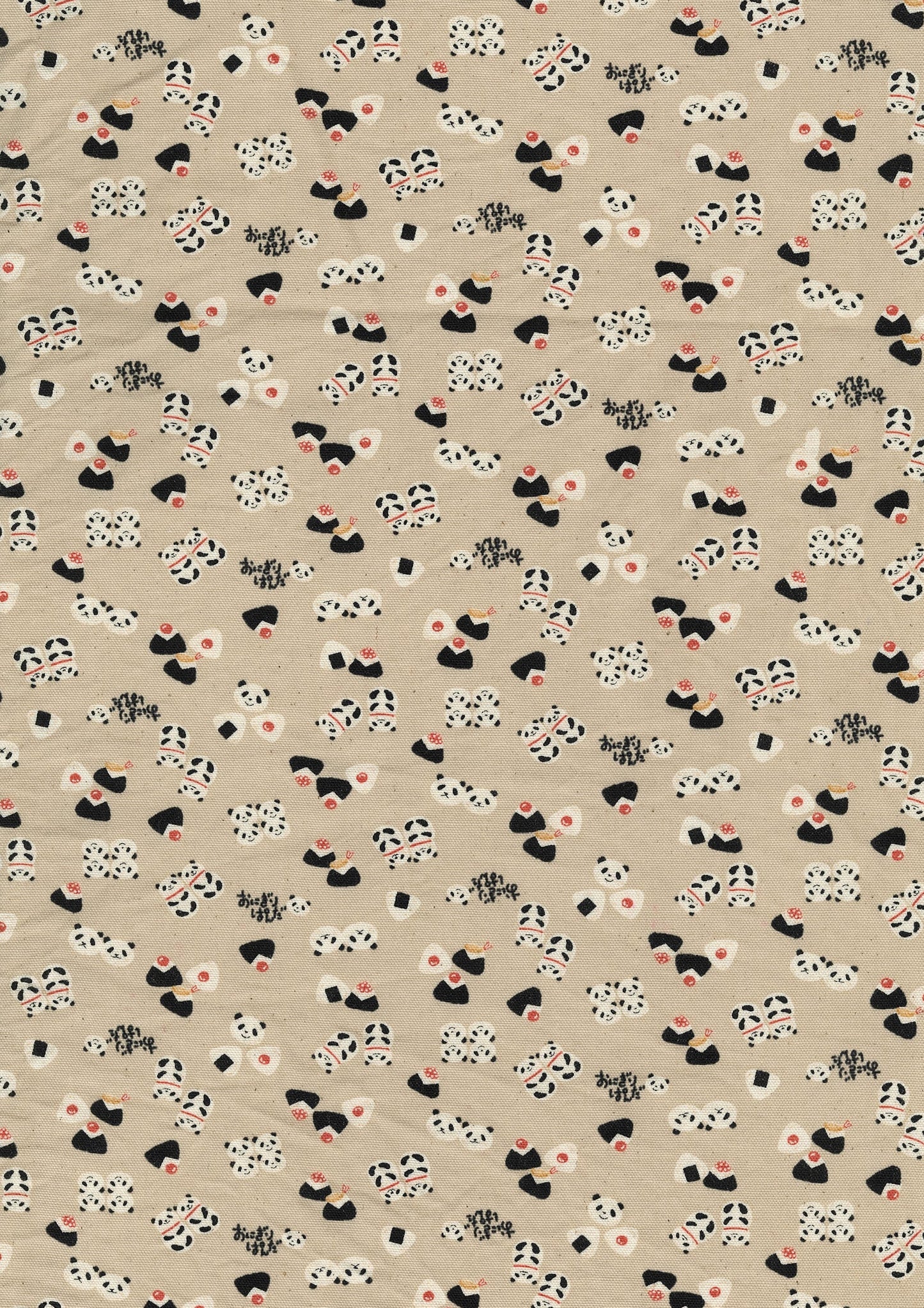 Chibi-pri Panda Onigiri Cotton Oxford YKA-39060-1