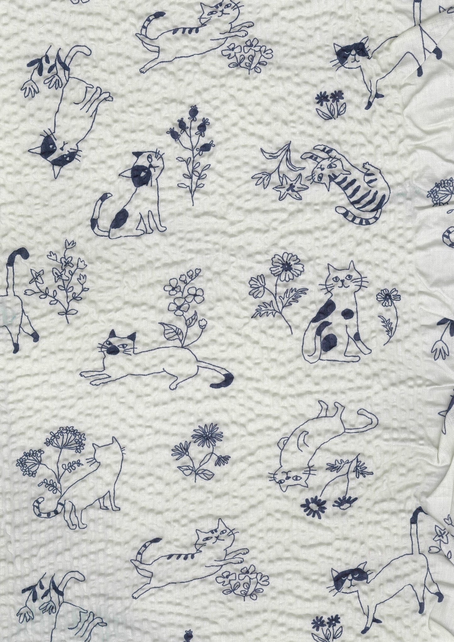 Cat Prints Ripple Seersucker YKA-39080-2