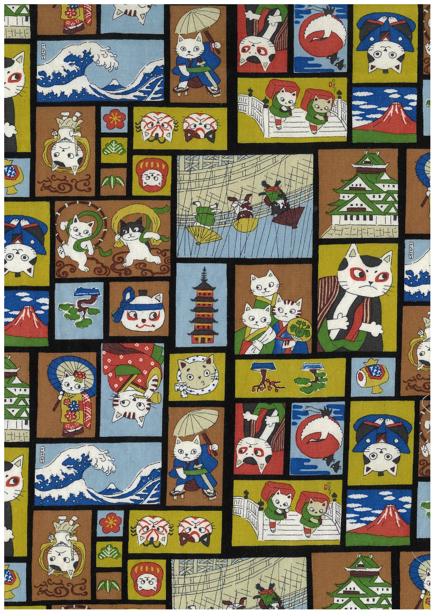 Funny Cats Cotton Sheeting YKA-41060-1