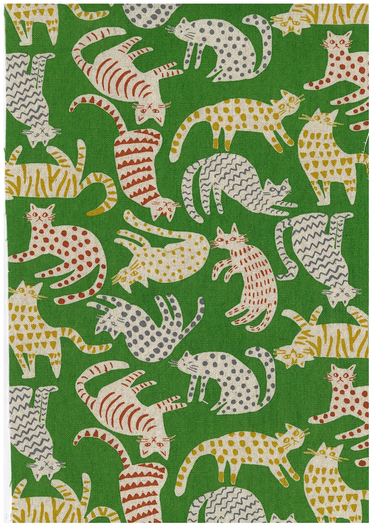 Nordic Animals Cats Cotton Linen Canvas YKA-49020-2