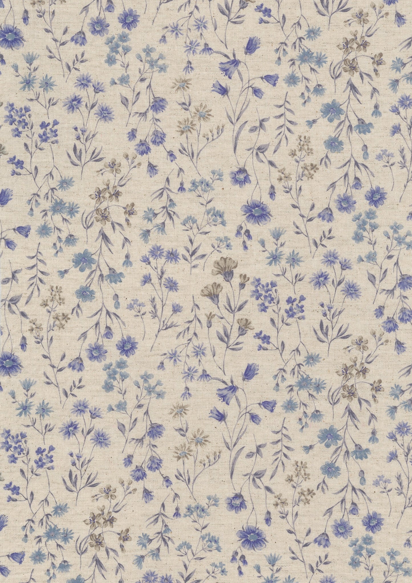 Antique Flower Cotton Linen Blend Sheeting YPA-69040-1