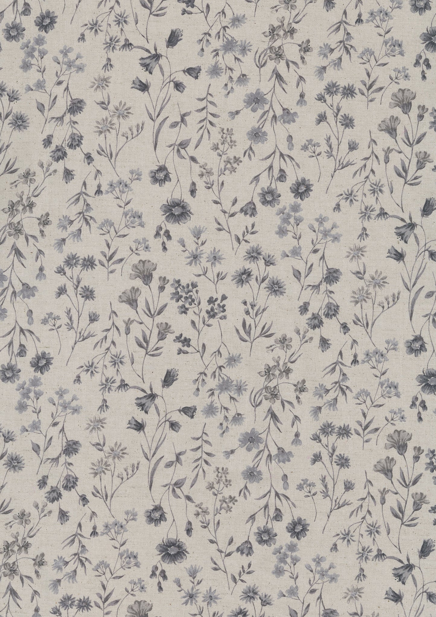 Antique Flower Cotton Linen Blend Sheeting YPA-69040-1