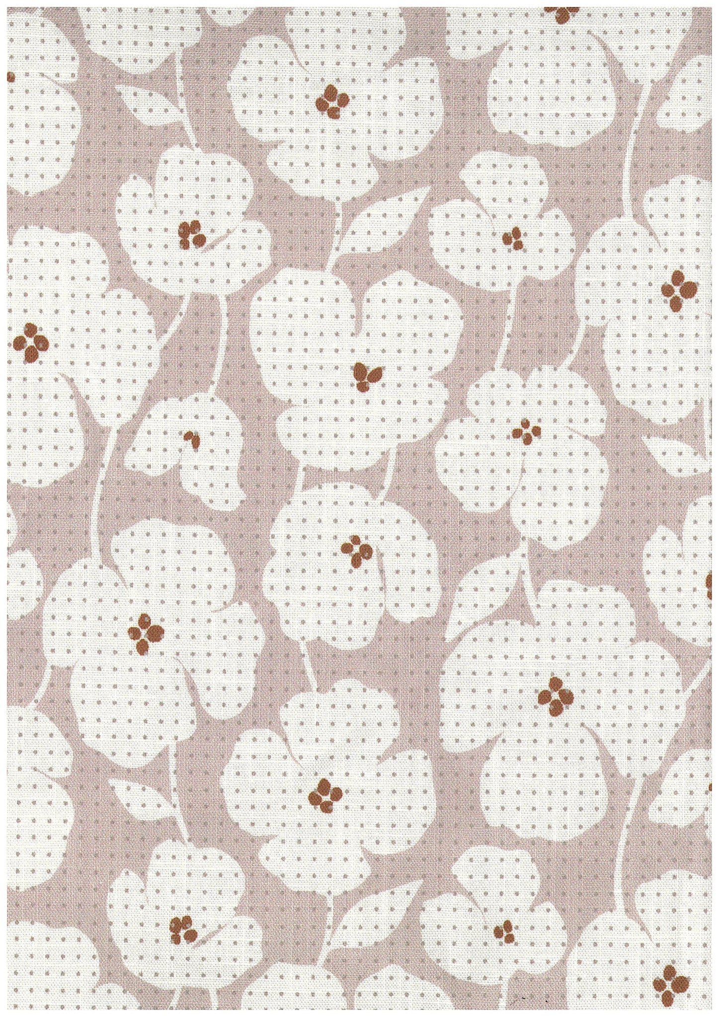 Tenten Moyou Sashiko Print Flower Lightweight Canvas EYK-2000-2