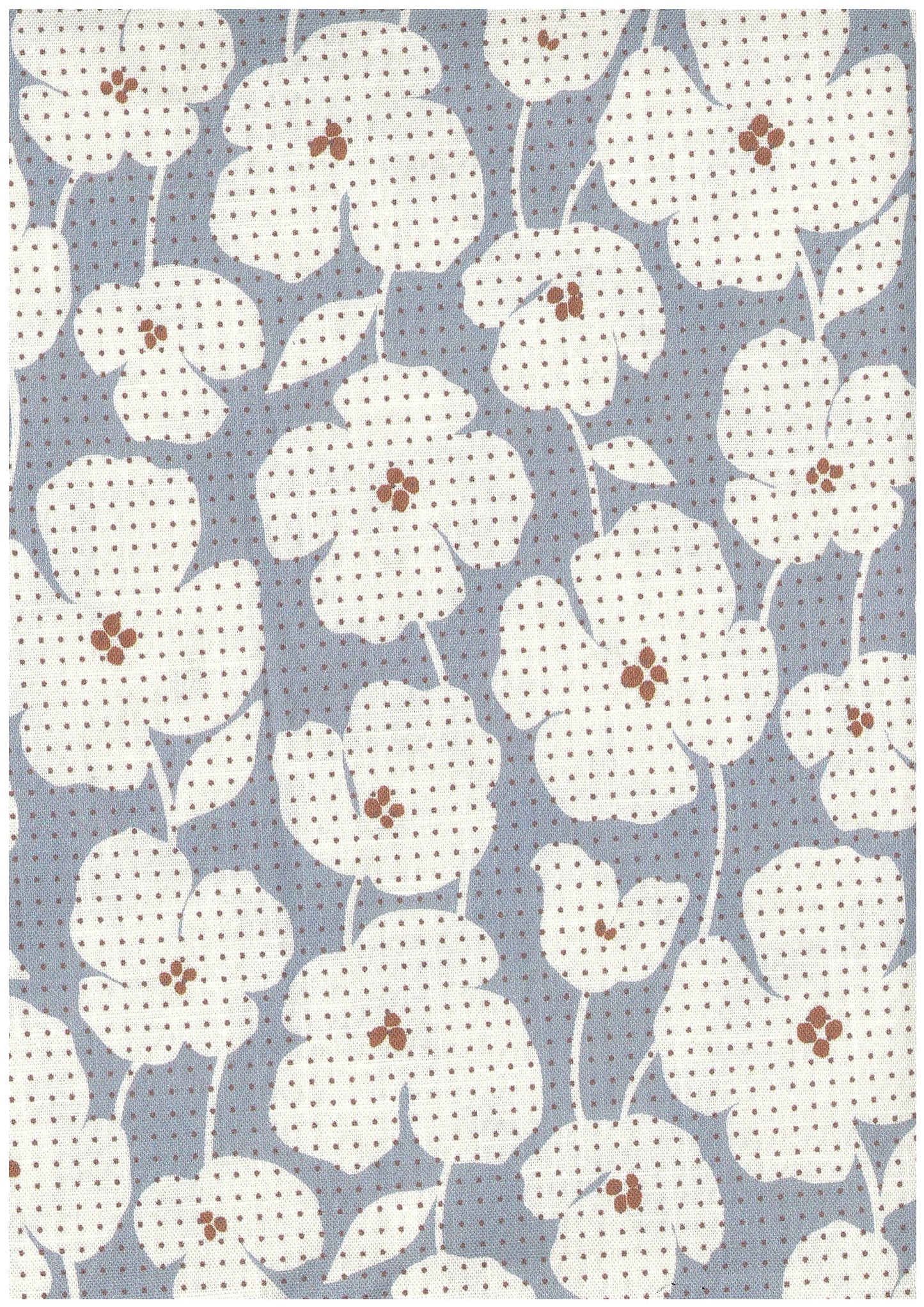 Tenten Moyou Sashiko Print Flower Lightweight Canvas EYK-2000-2