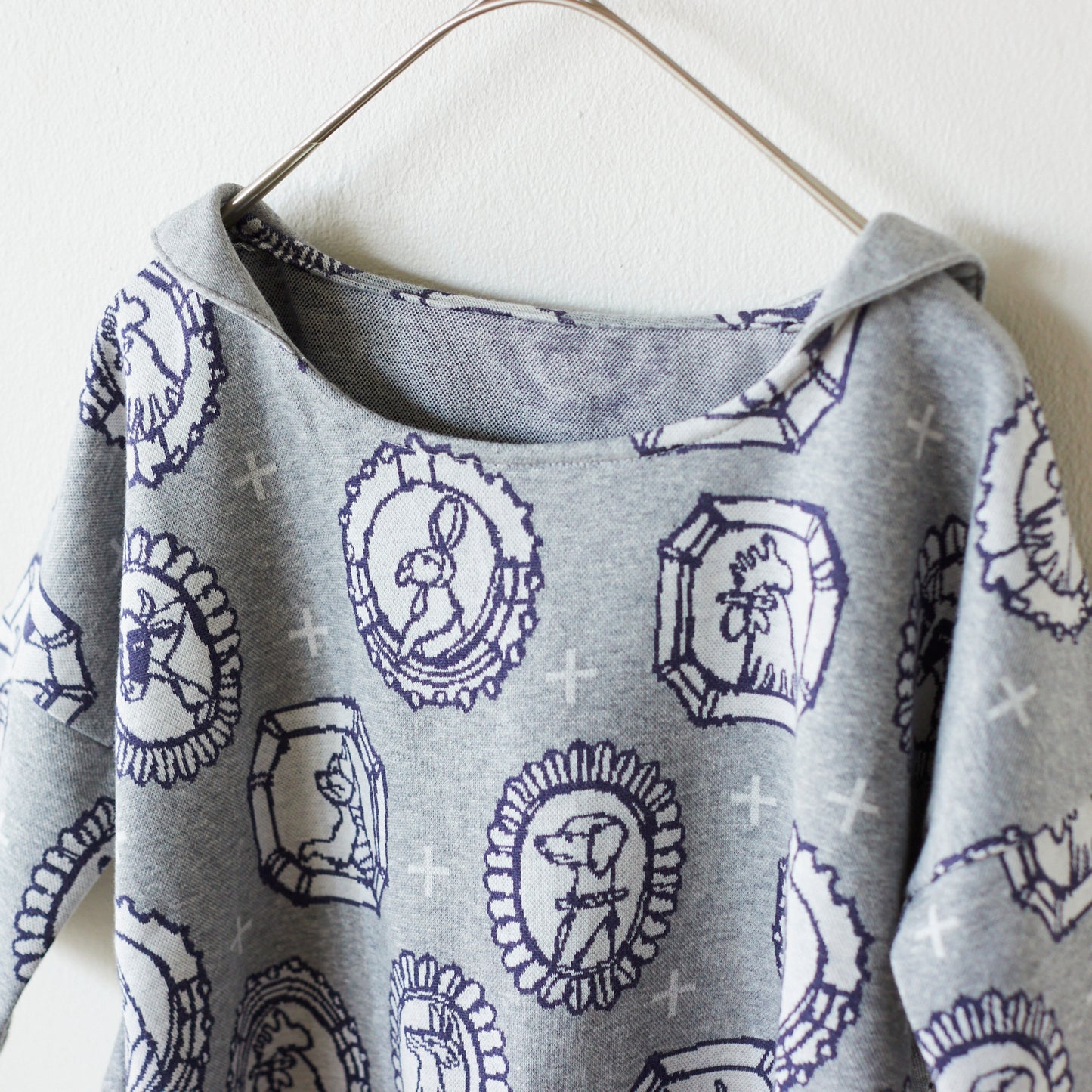 HAyU fabric Flame Animals Knit Jacquard EGX-7711-2