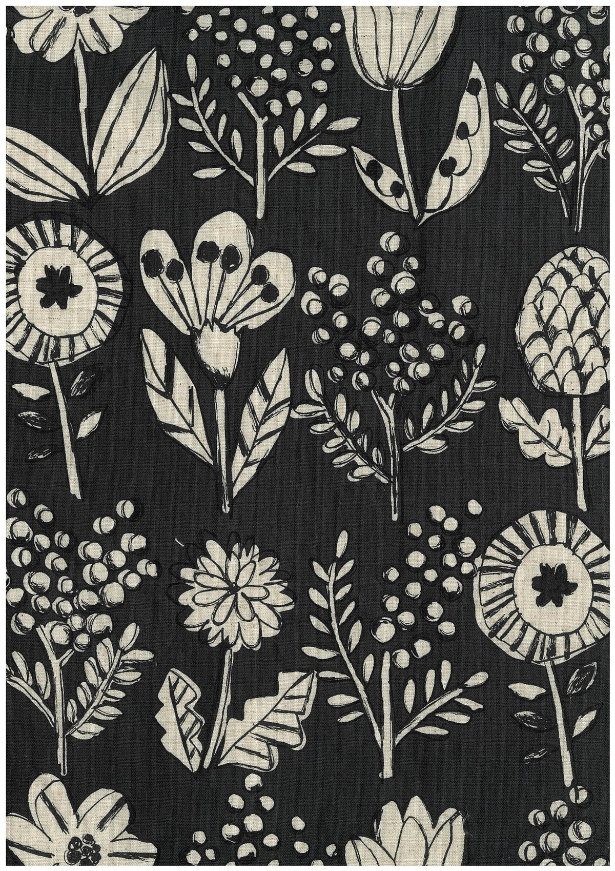 Linnea Black Cotton Sheeting YKA-49070-2