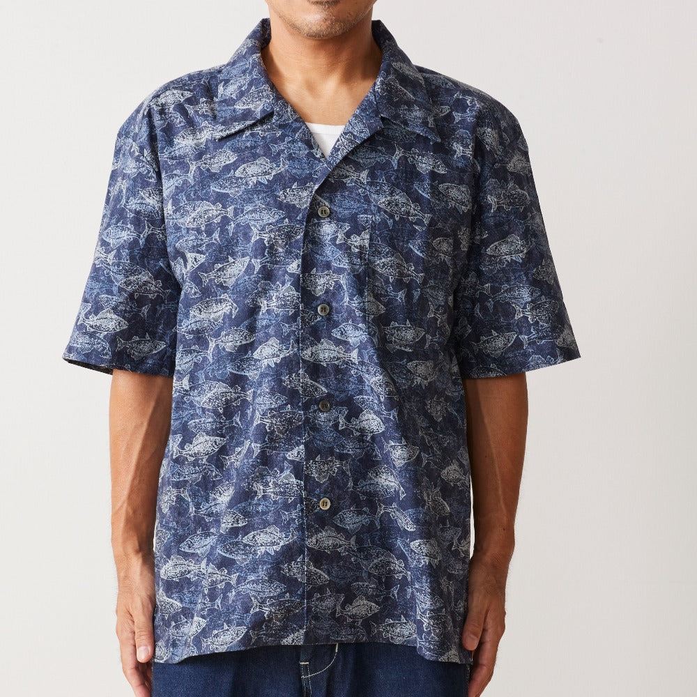 Dad's Craft Denim Fish Camouflage Pattern Sheeting YGA-59040-2