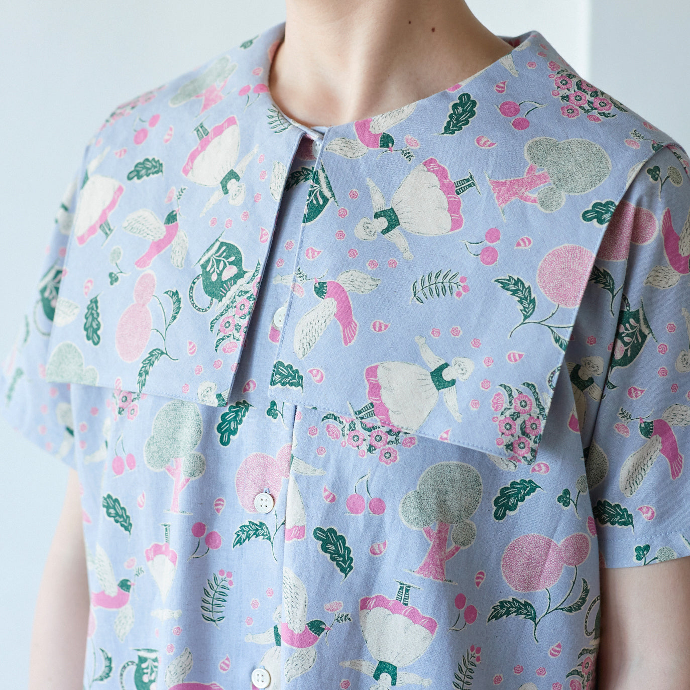 Sanae Sugimoto Humming Flower Cotton Linen Sheeting