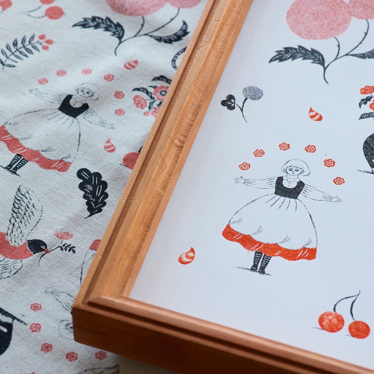 Sanae Sugimoto Humming Flower Cotton Linen Sheeting