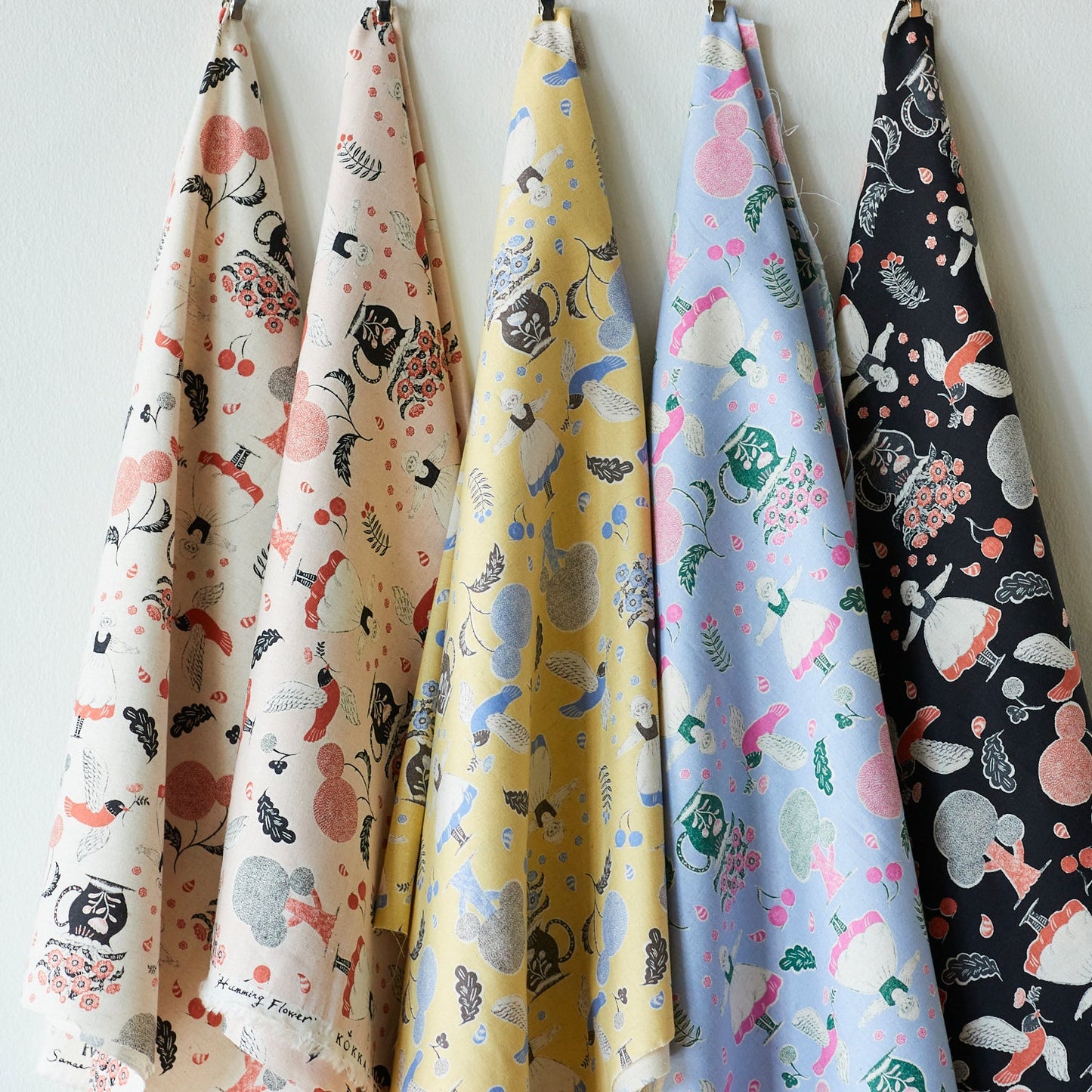 Sanae Sugimoto Humming Flower Cotton Linen Sheeting