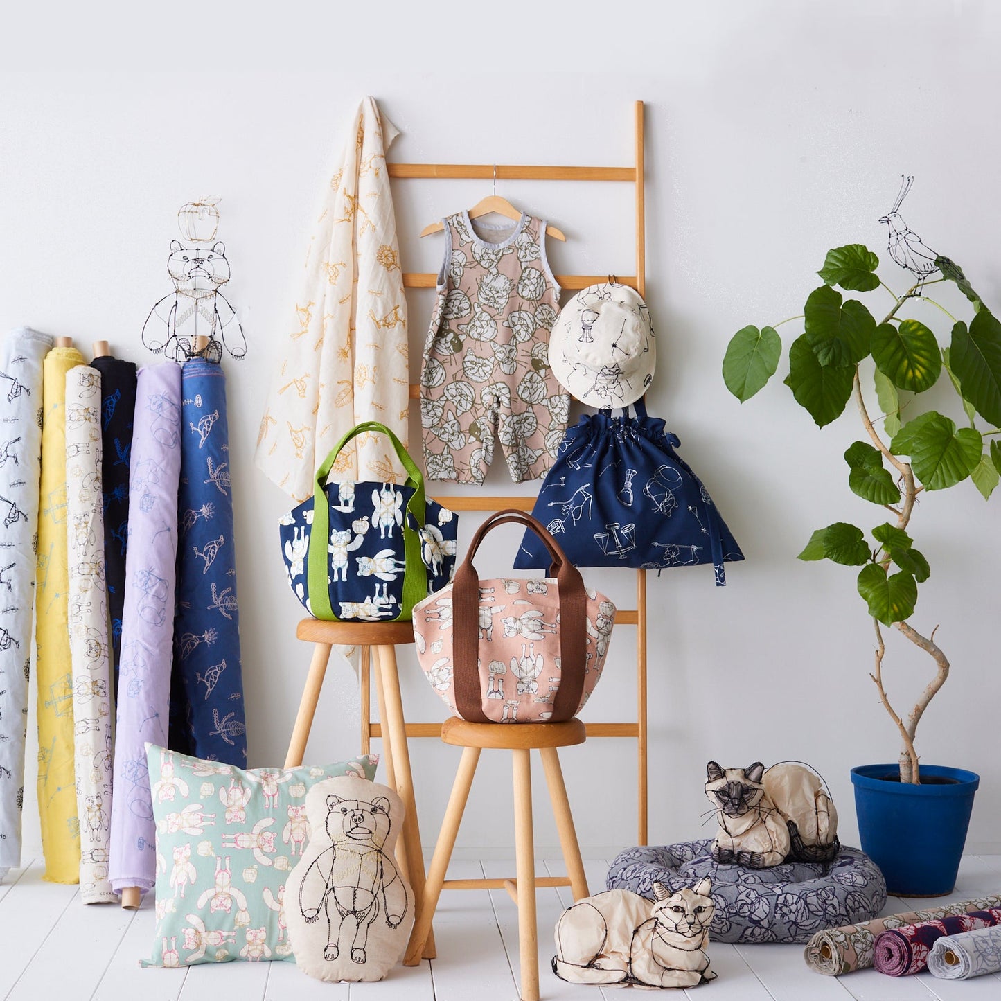 +HAyU fabric Bird Embroidered Cotton Linen Sheeting