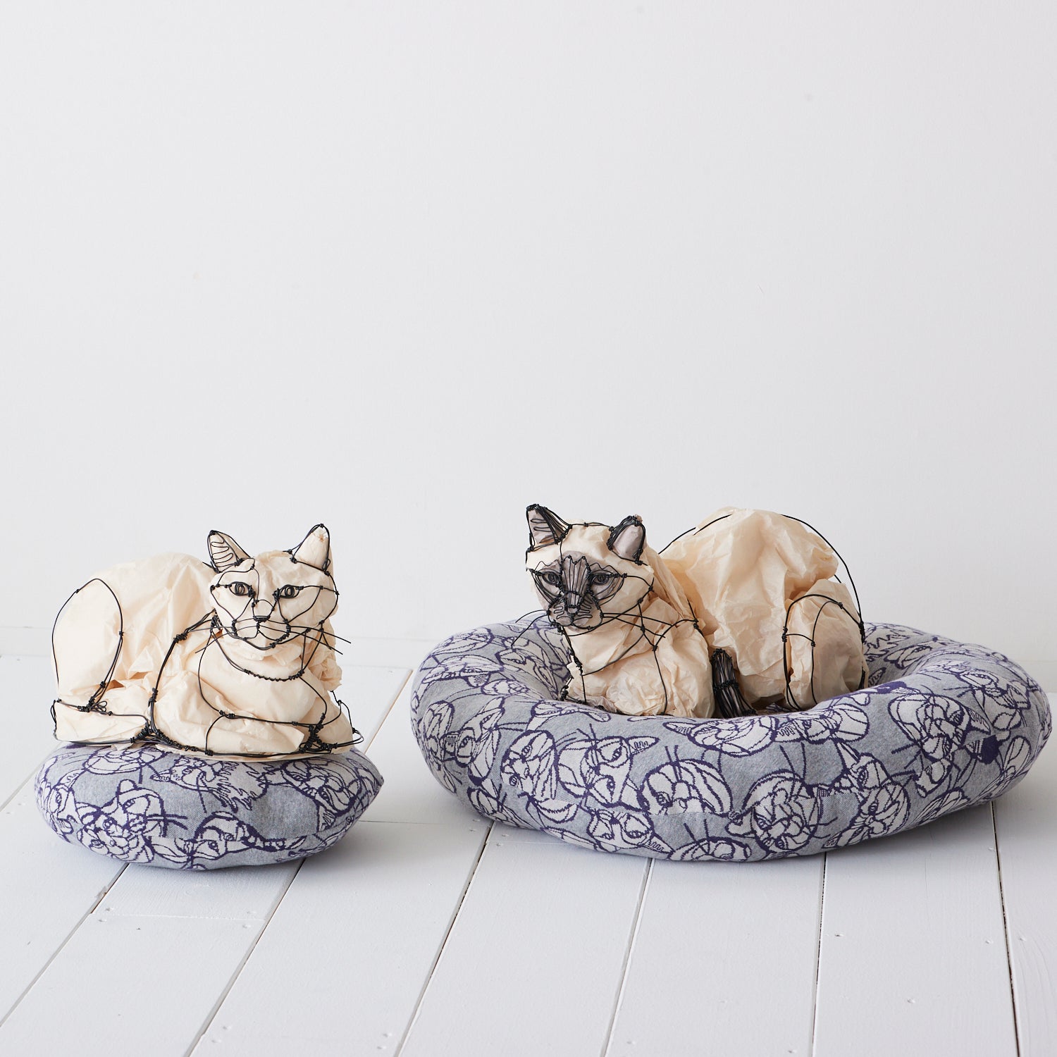 +HAyU Cat Knit Jacquard Cotton Fabric