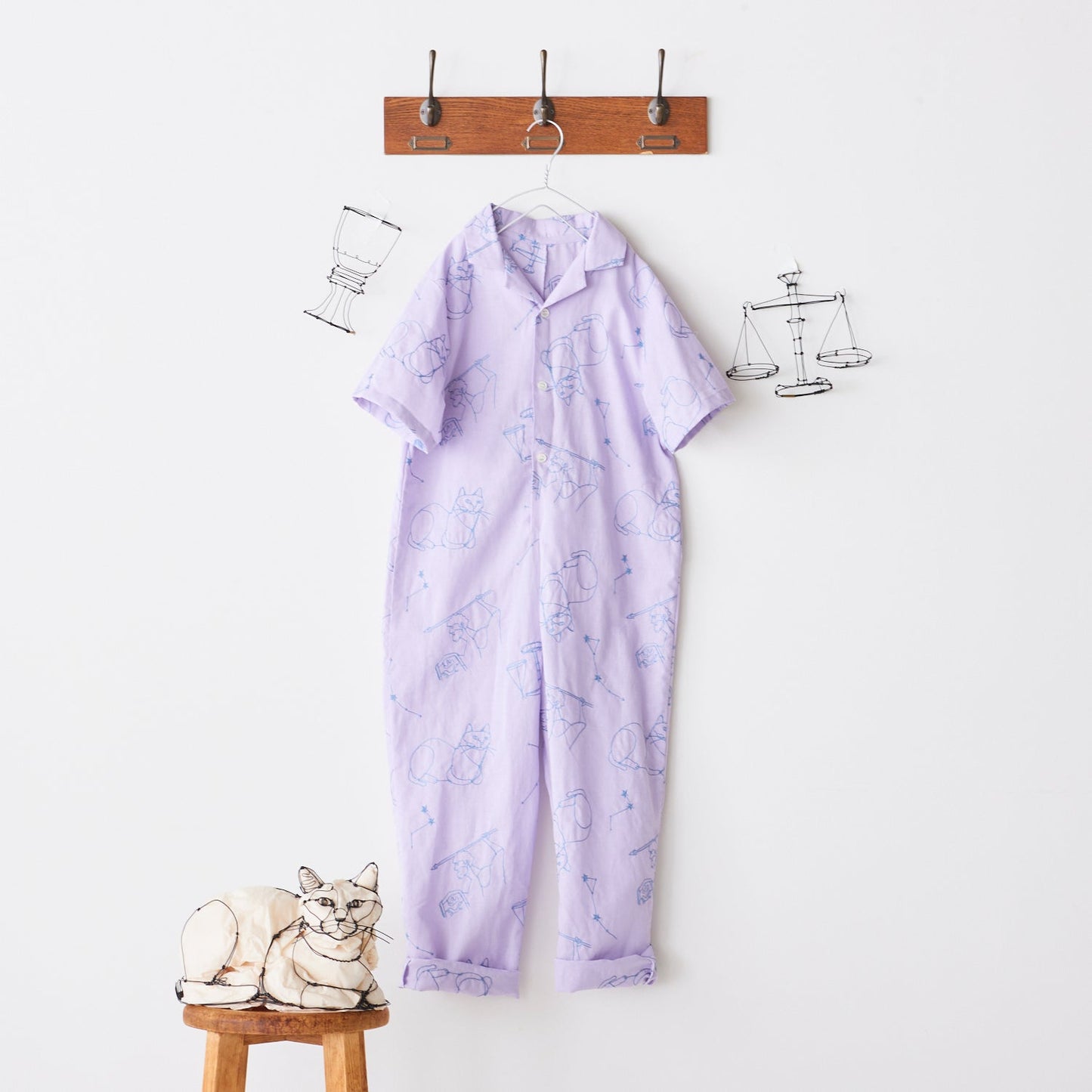 +HAyU fabric Signs of the Zodiac Embroidered Cotton Linen Sheeting