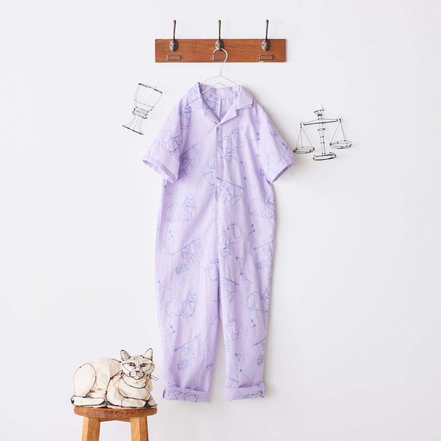 +HAyU fabric Signs of the Zodiac Embroidered Cotton Linen Sheeting