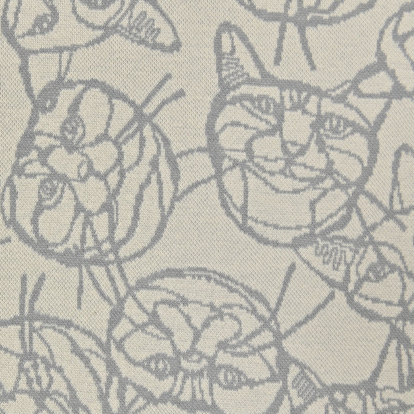 +HAyU Cat Knit Jacquard Cotton Fabric